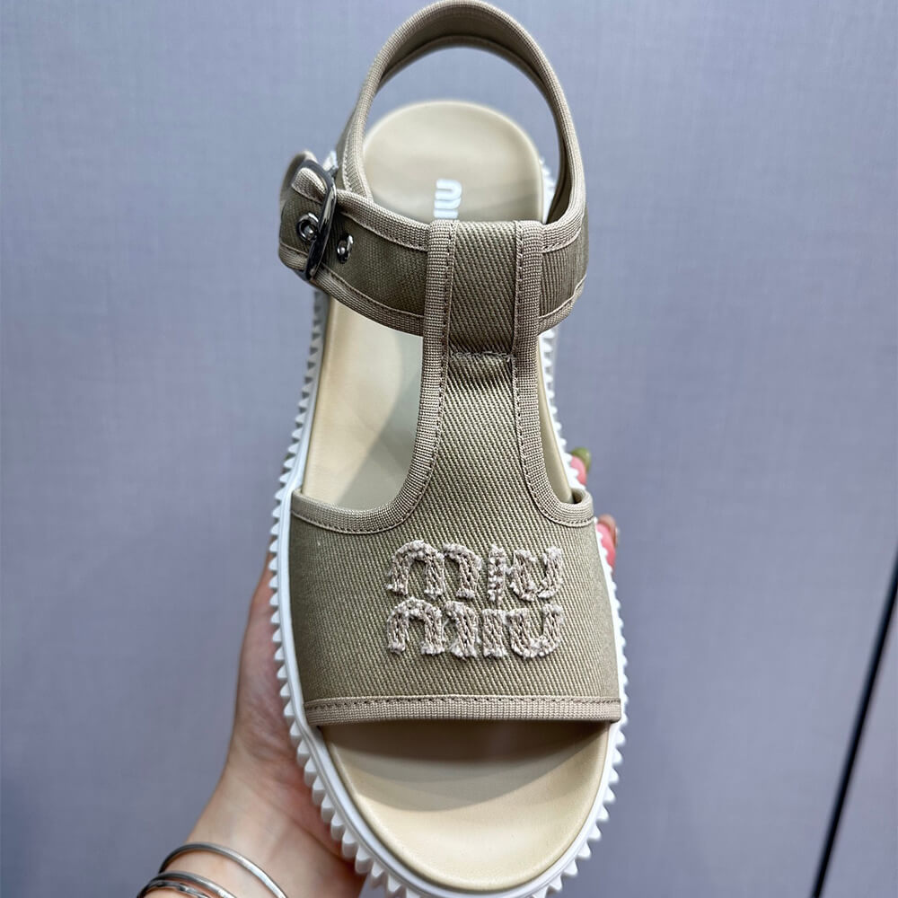 MiuMiu Denim flatform sandals - Top Club