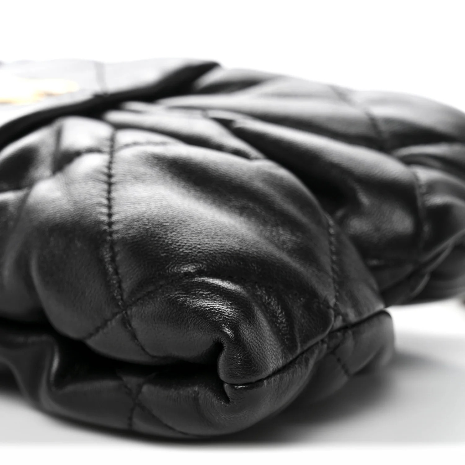 Lambskin Quilted Mini Bow Bag Black - Top Club