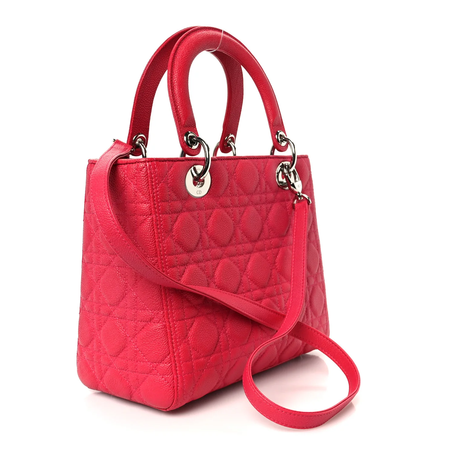 Grained Calfskin Cannage Medium Lady Dior Pink - Top Club