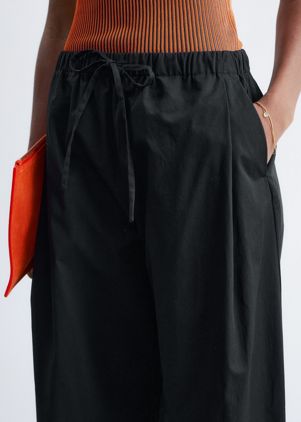 & Other Stories COTTON TWILL DRAWSTRING TROUSERS