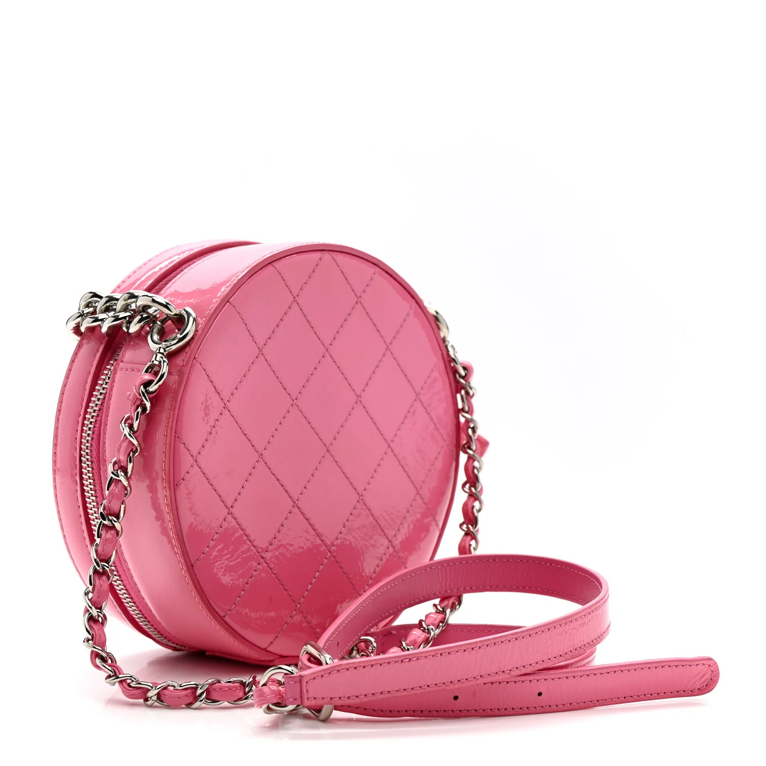 Patent Round As Earth Evening Bag Pink - Top Club