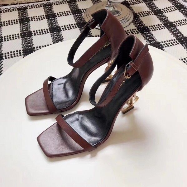 Saint Opyum 110mm Sandals Burgundy Leather - Top Club
