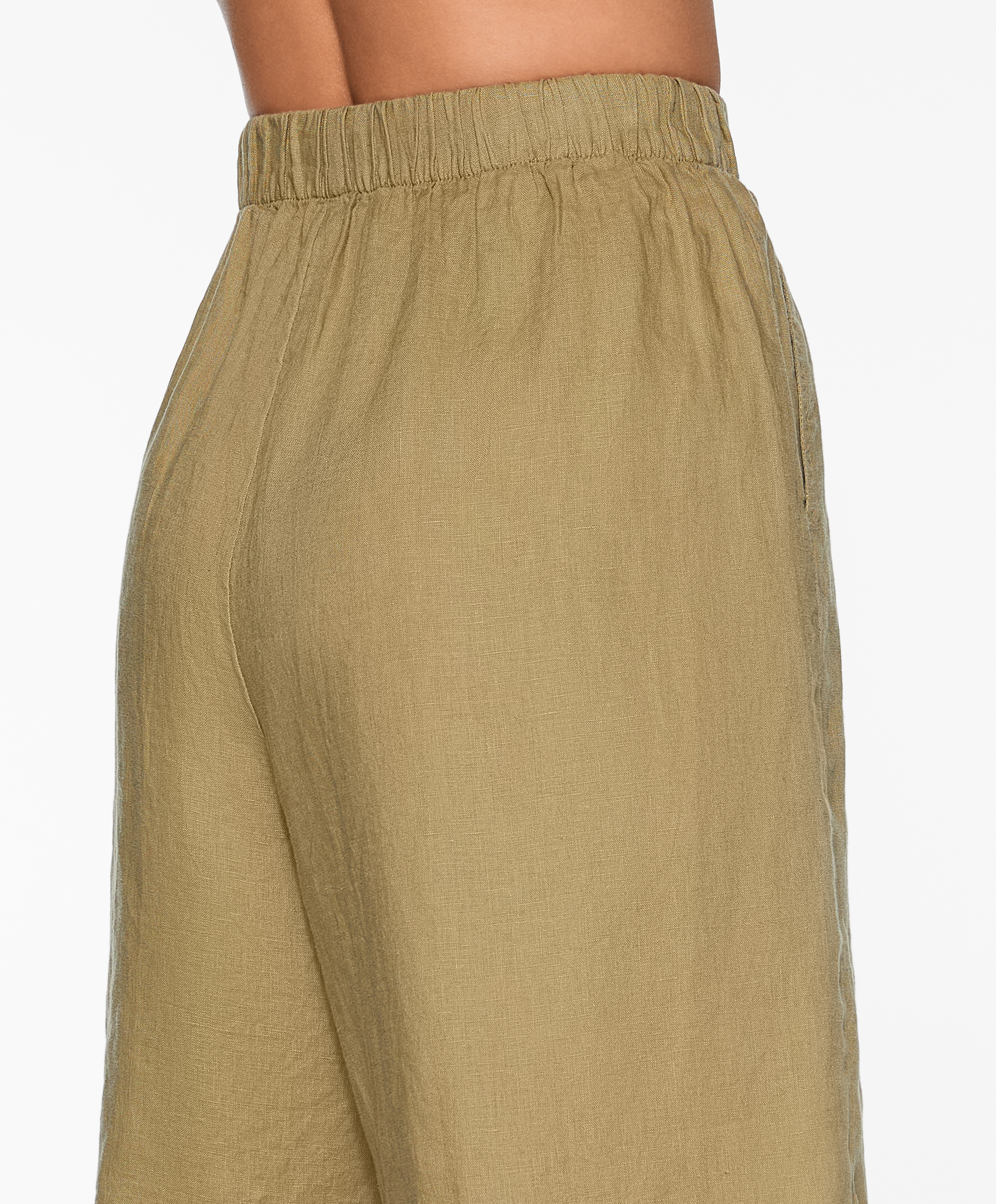 OYSHO 100% linen Bermuda shorts