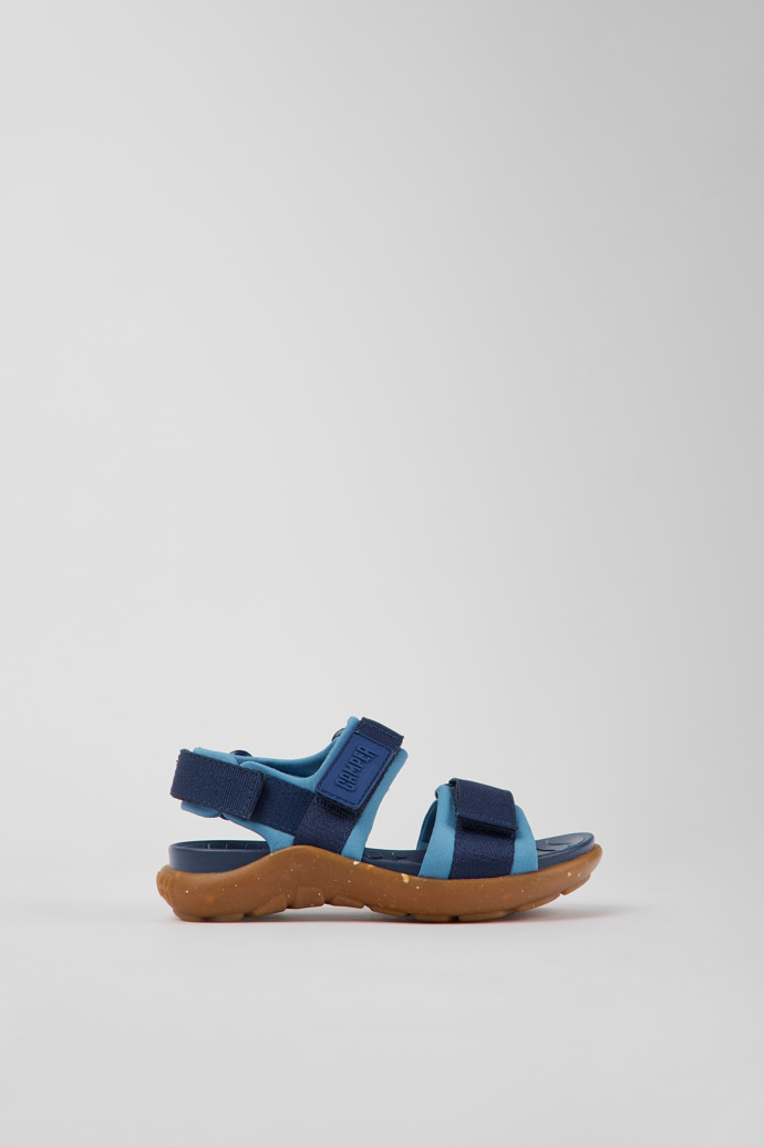 Wous Blue fabric sandals for children
