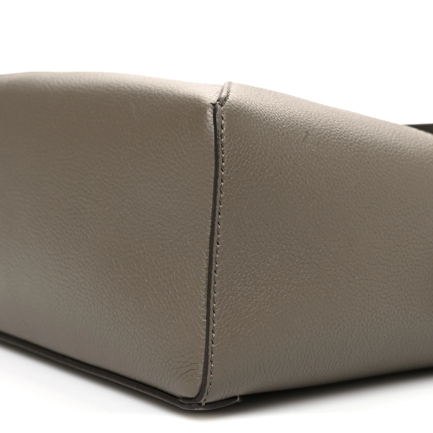 Soft Grained Small Puzzle Edge Bag Taupe - Top Club