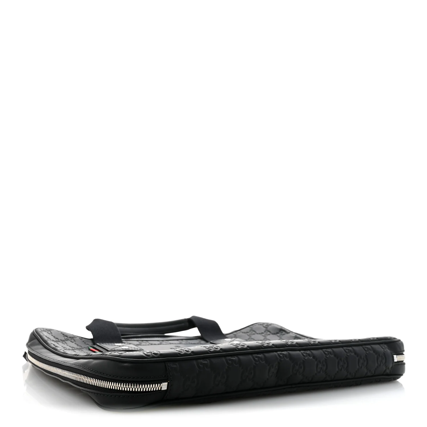 Rubber Guccissima Laptop Briefcase Black - Top Club