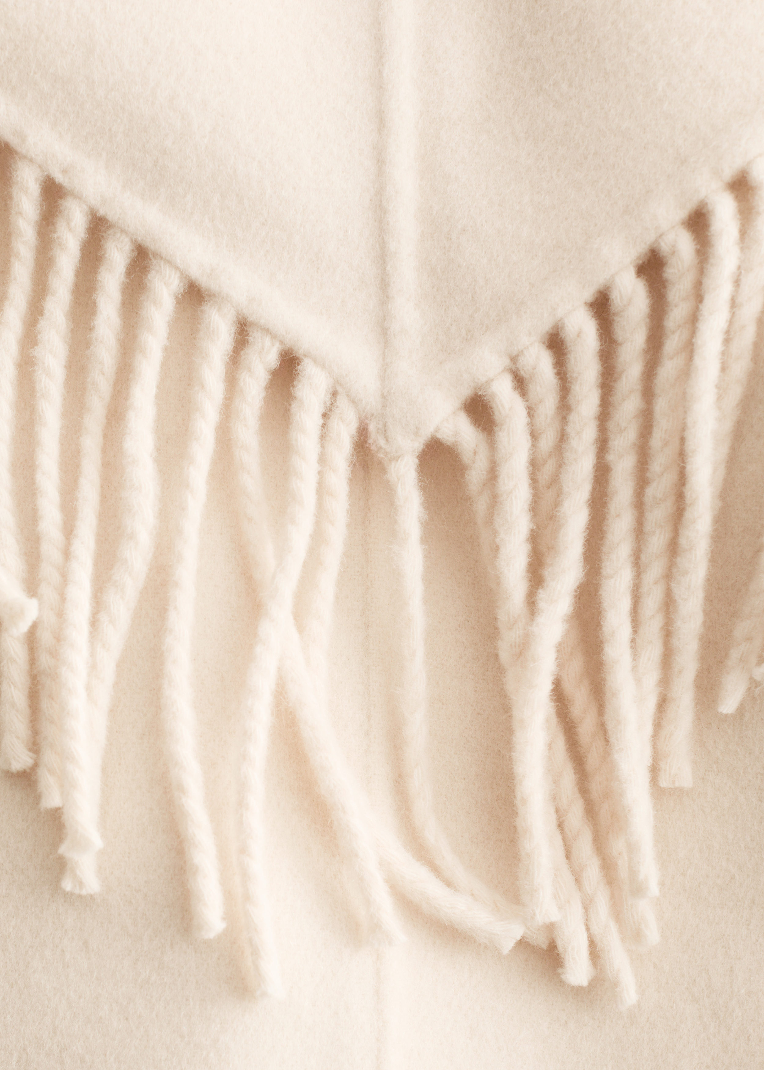 & Other Stories FRINGED SHAWL WOOL COAT
