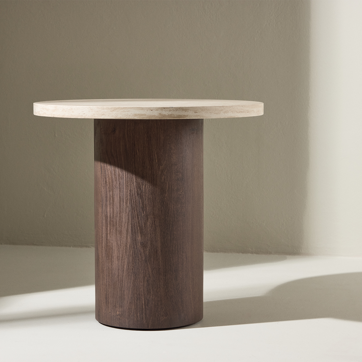 Houten bijzettafel Jente Donkerbruin