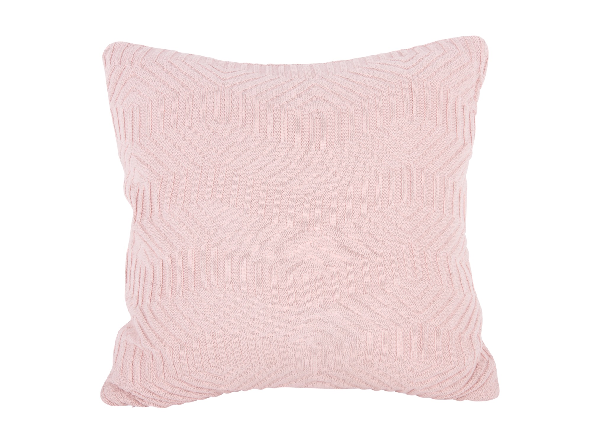 Cushion Honeycomb knitted cotton soft pink