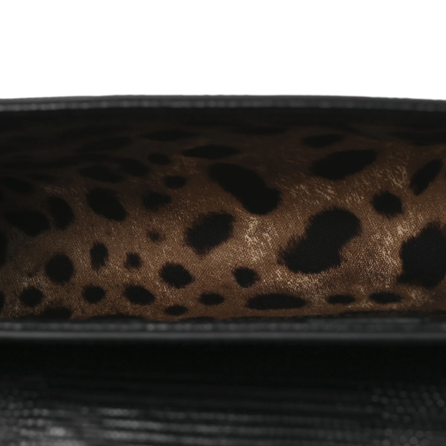 Lizard Embossed Crystal Embellished DG Millennials Mini Crossbody Bag Black - Top Club