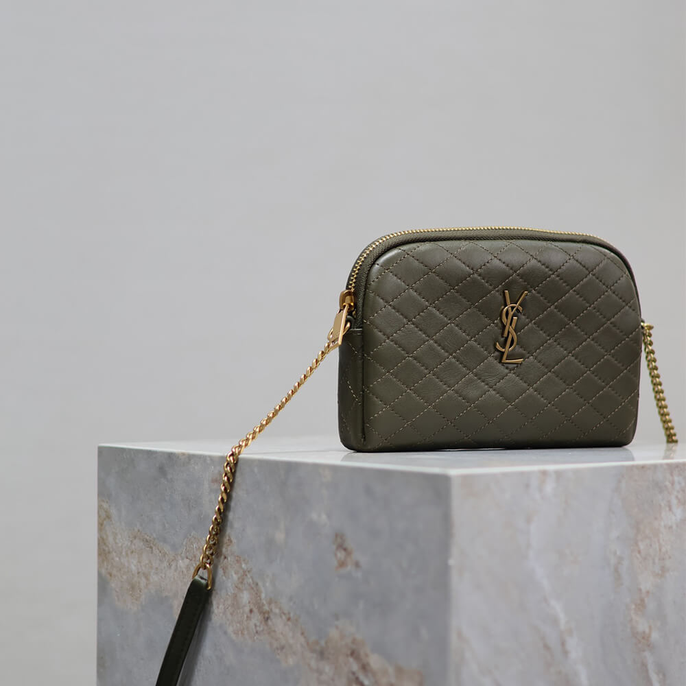 YSL Gaby zipped pouch in quilted lambskin - Top Club