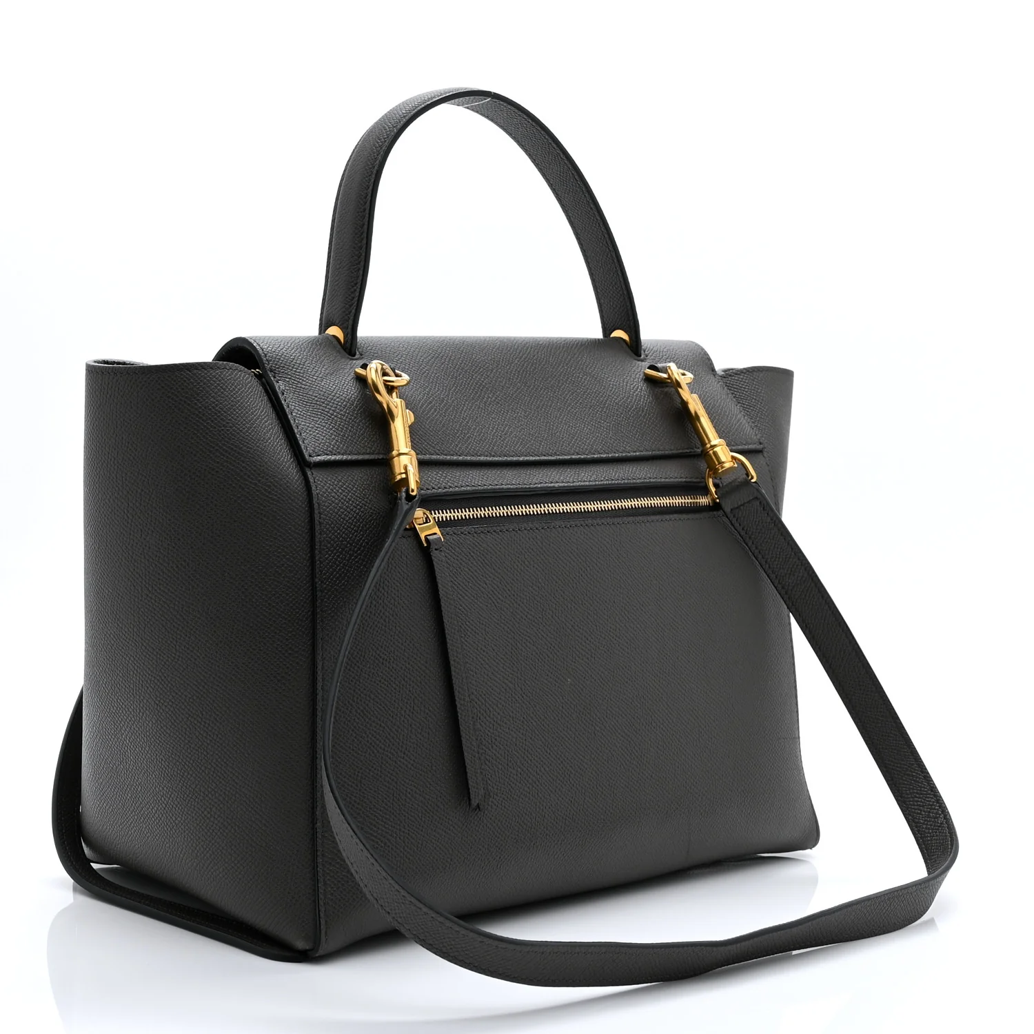 Grained Calfskin Mini Belt Bag Grey - Top Club