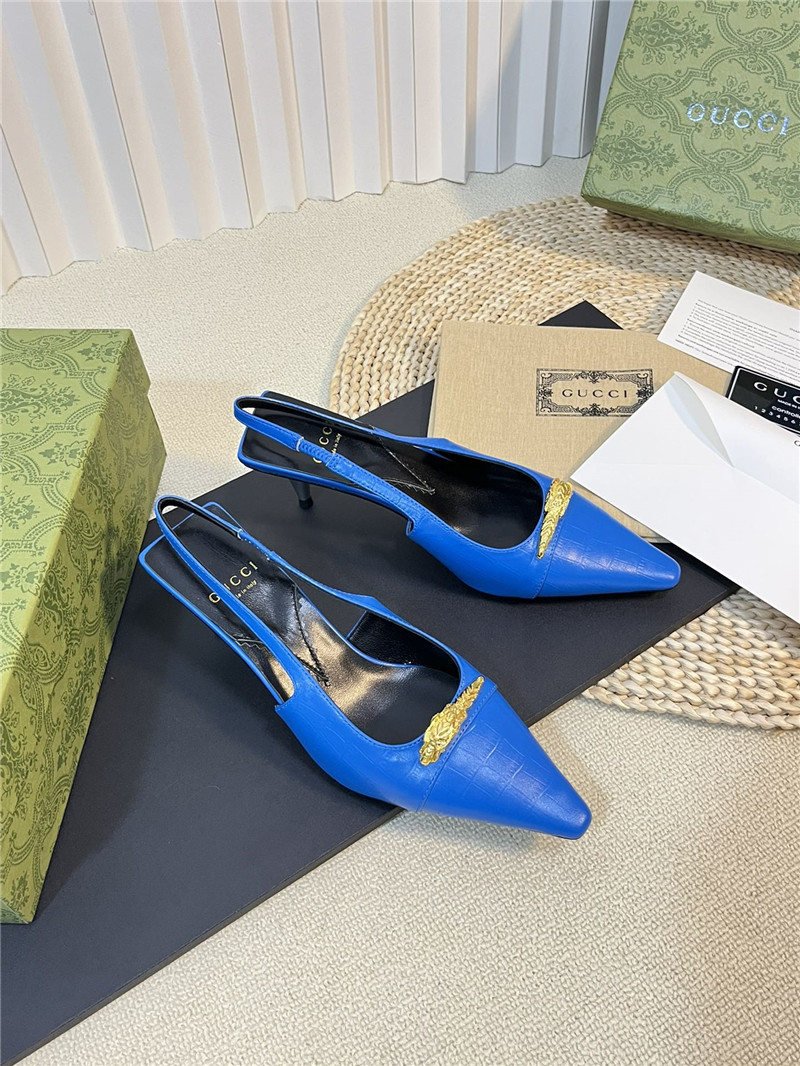 gucci women s pointed toe metal buckle shoes - Sneaker Replica Workshop