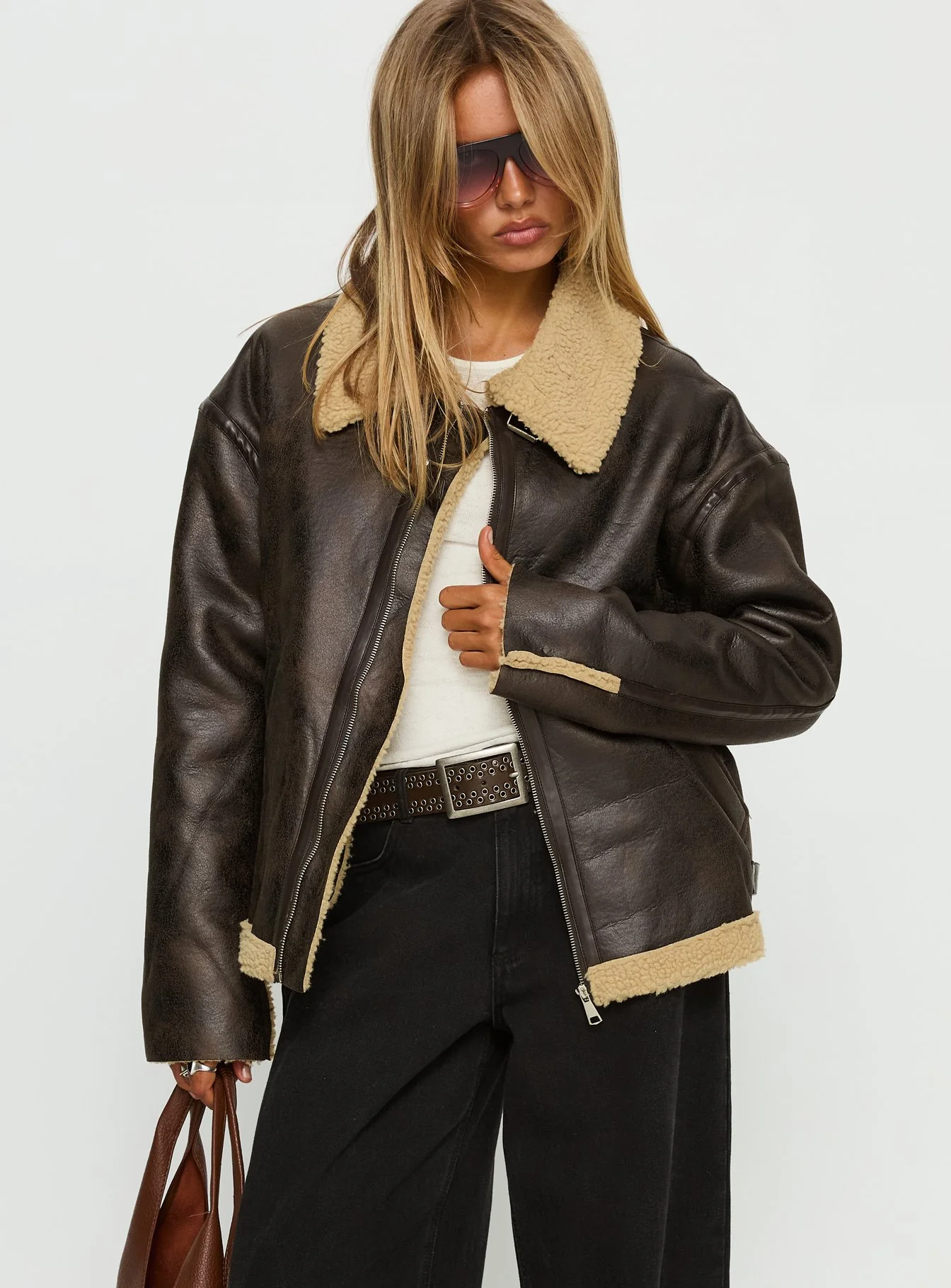 Benetta Collared Jacket Brown