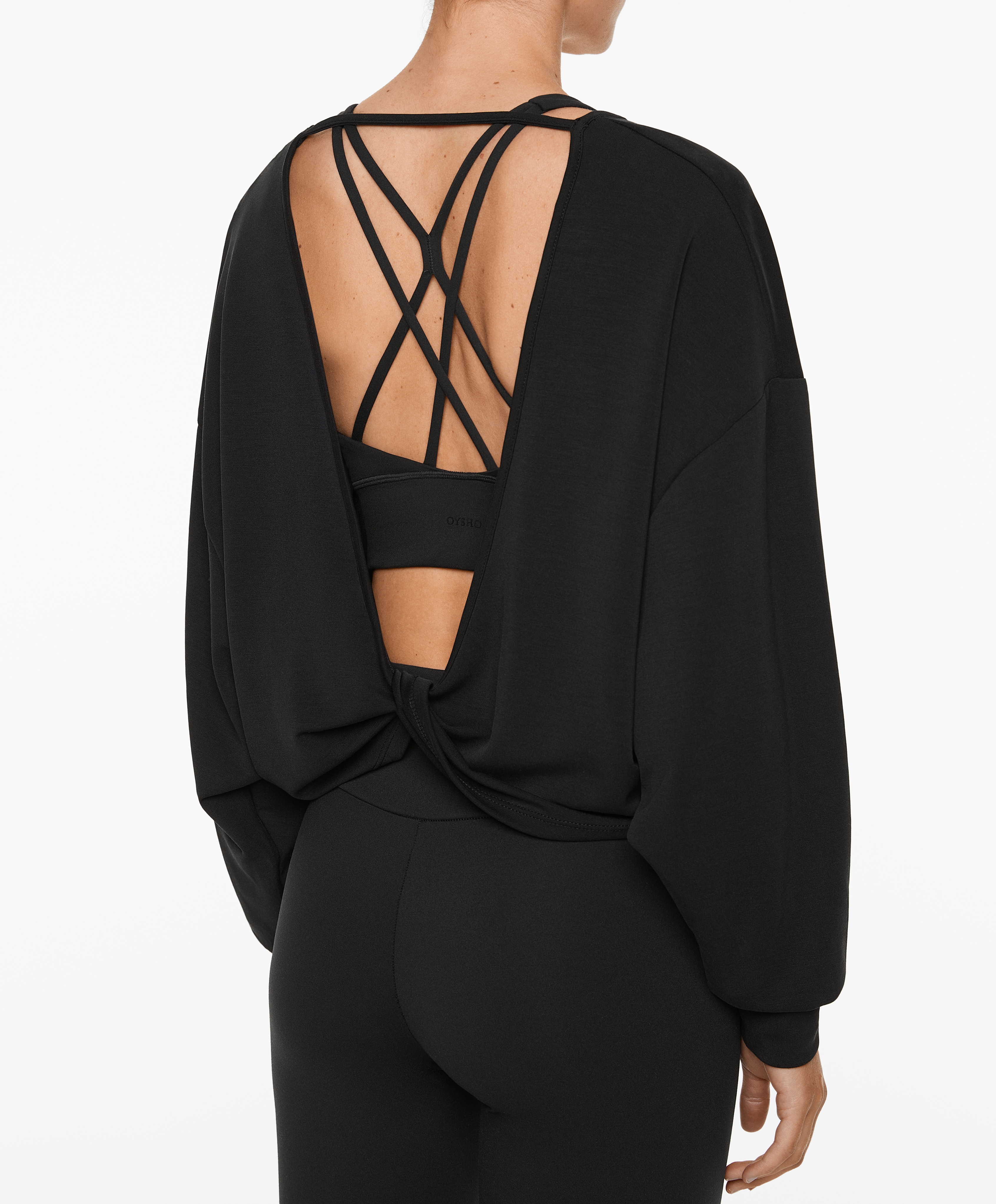 OYSHO Wrap sweatshirt with modal