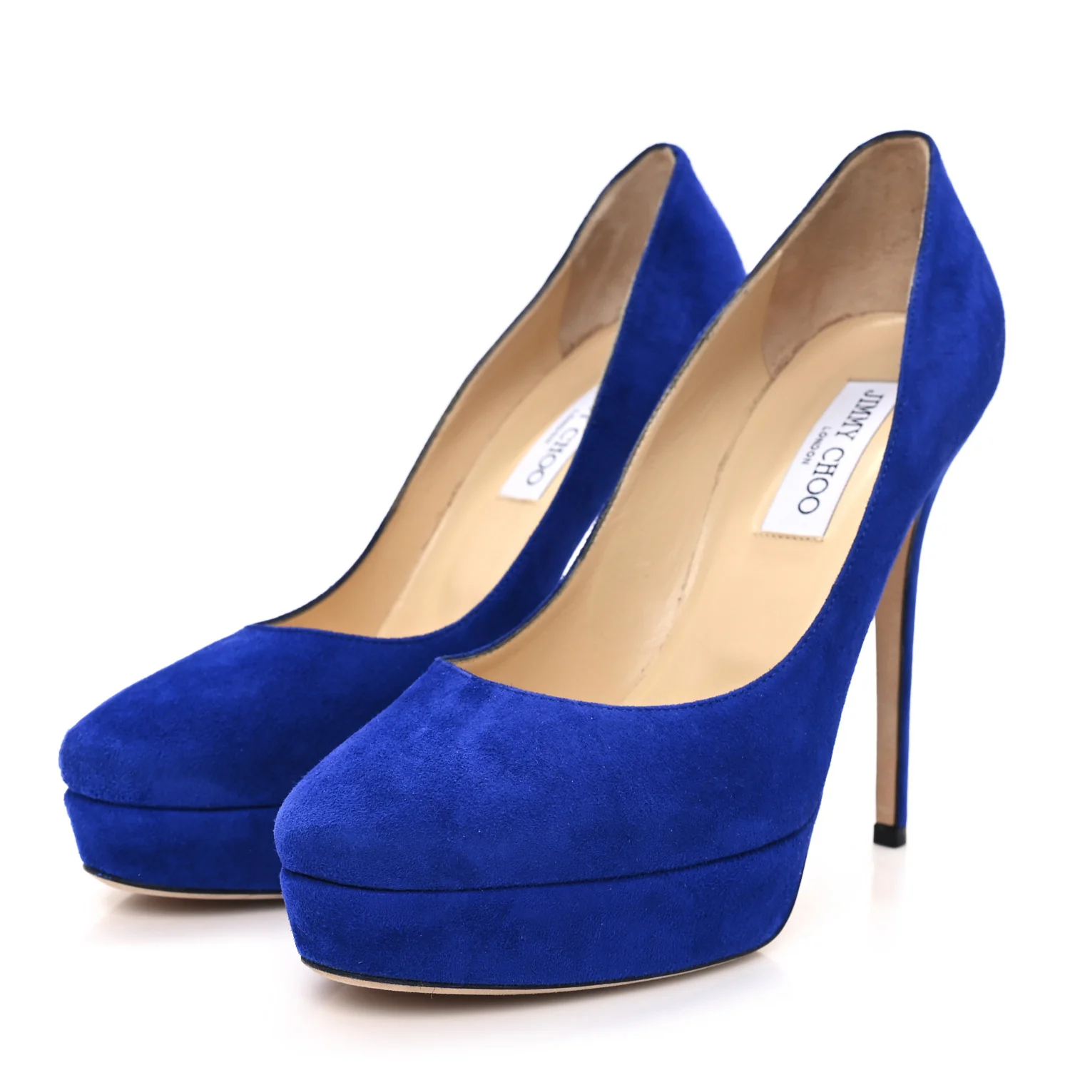 Suede 120mm Platform Pumps 38 Electric Blue - Top Club