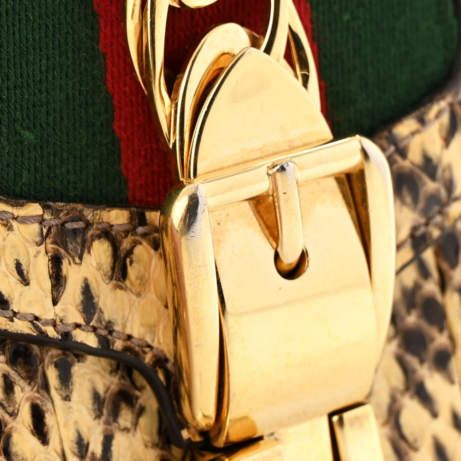 Snakeskin Mini Sylvie Chain Shoulder Bag Roccia - Top Club