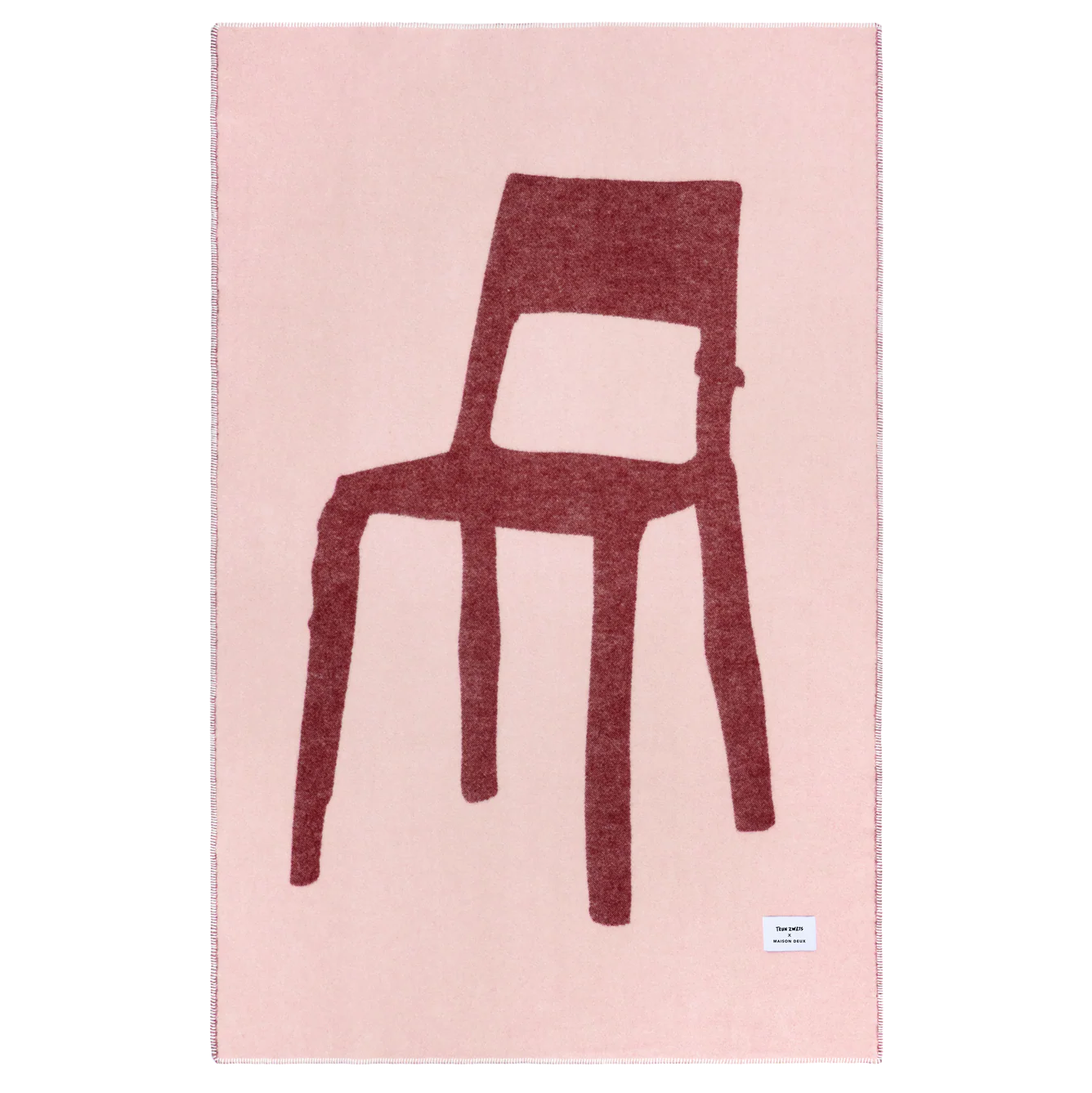 Plaid Splitted Chairs roze/bordeaux 130x200 cm