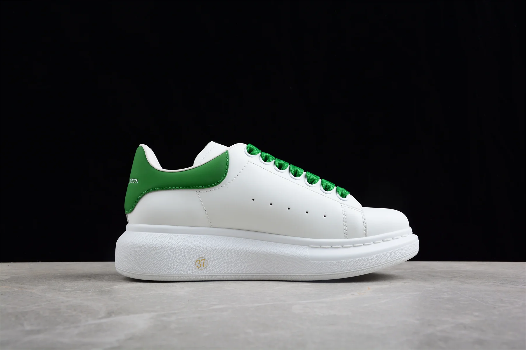 Alexander McQueen Oversized Sneaker in White/Green - Sneaker Replica Workshop