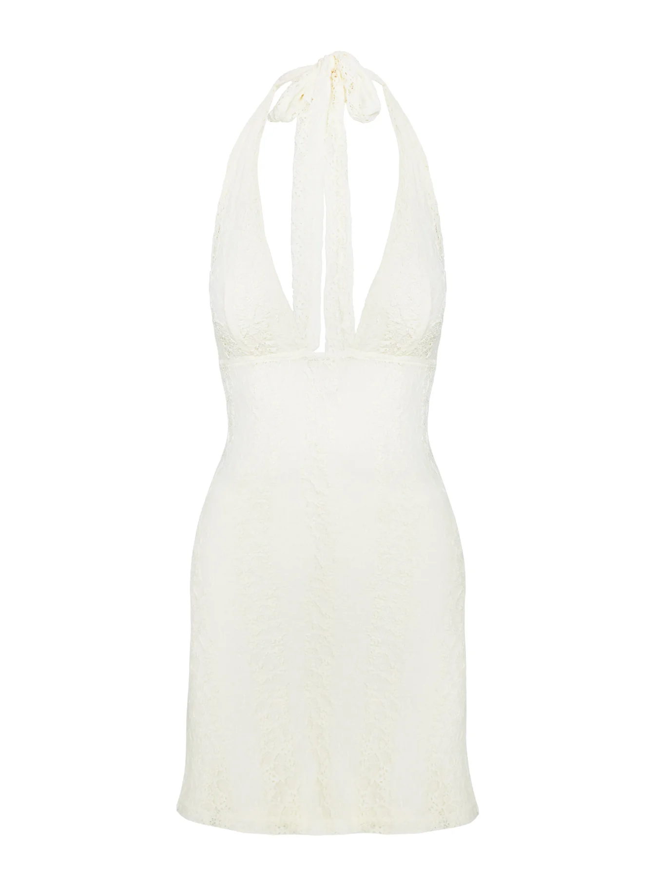 Youthful Spirit Halter Mini Dress Cream