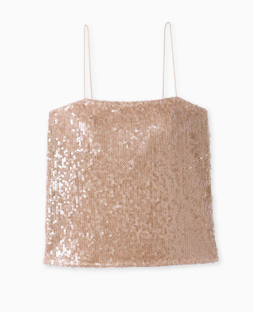 Pimkie Top dos ouvert en maille ajourée avec sequins