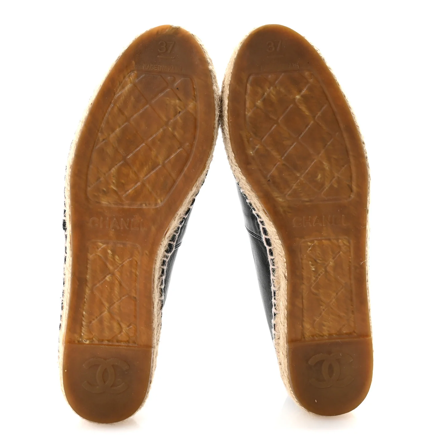 Lambskin CC Espadrilles 37 Black - Top Club
