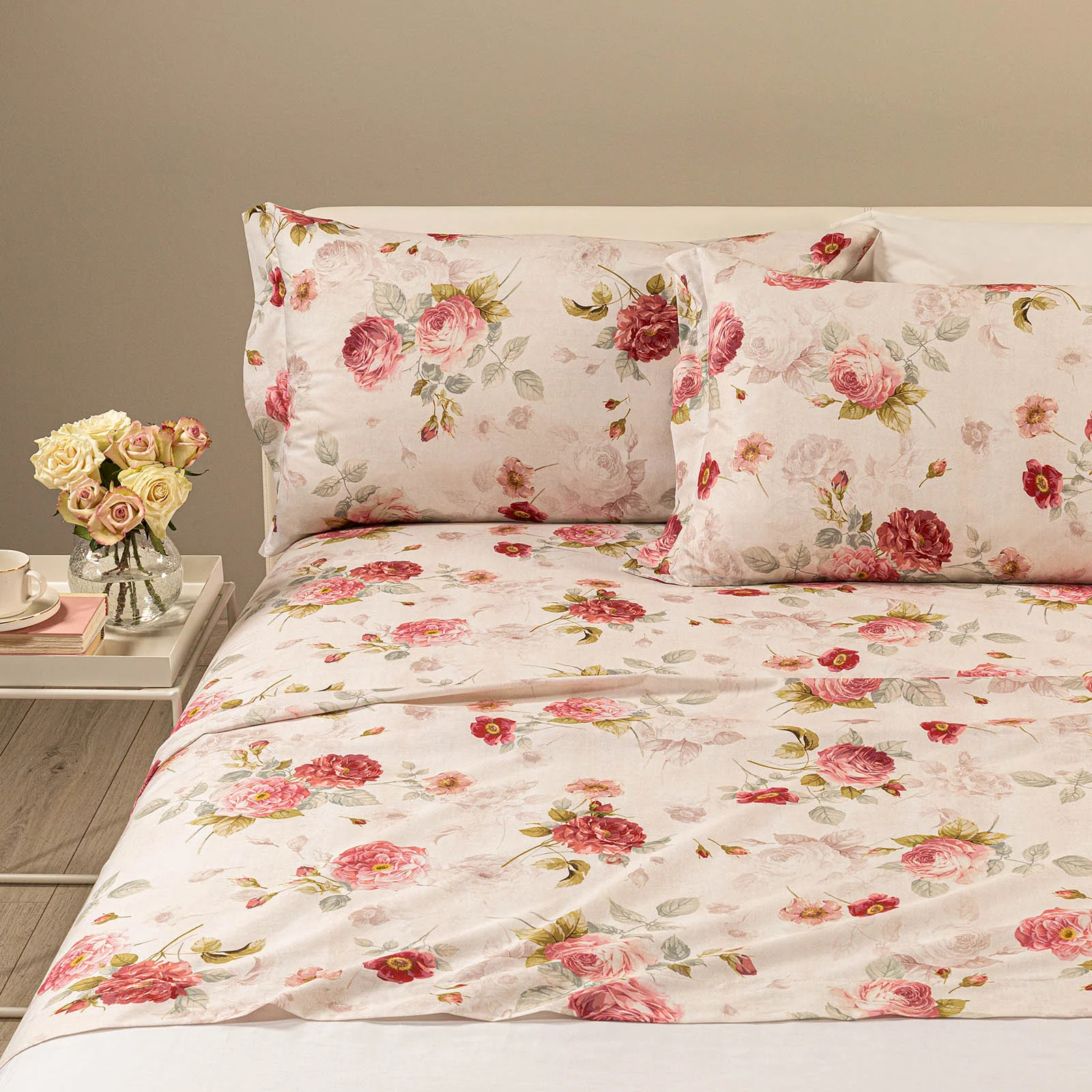 Complete Edenrose cotton sheets single caleffi