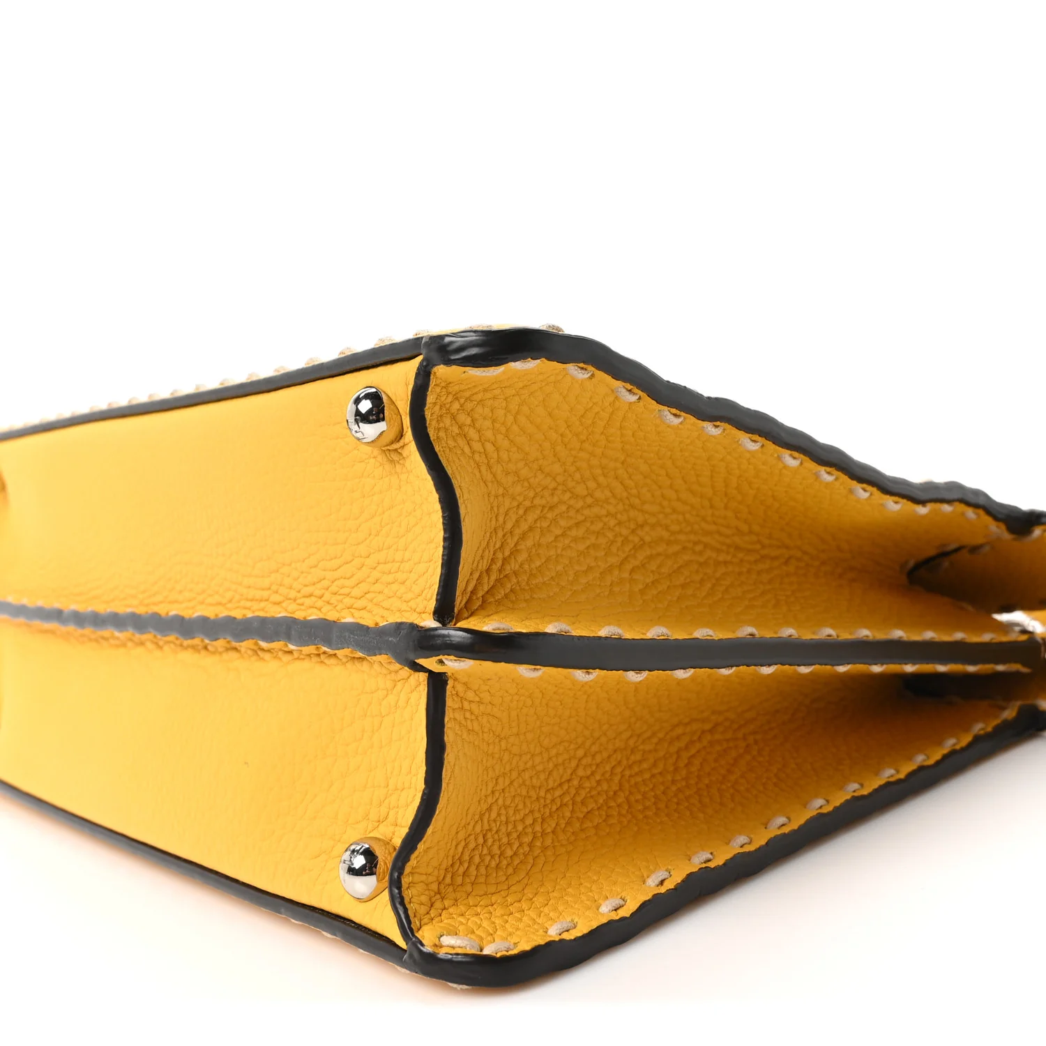 Vitello Granato Camoscio Selleria Macro Stitchings Medium Peekaboo I SEE U Satchel Mimosa - Top Club