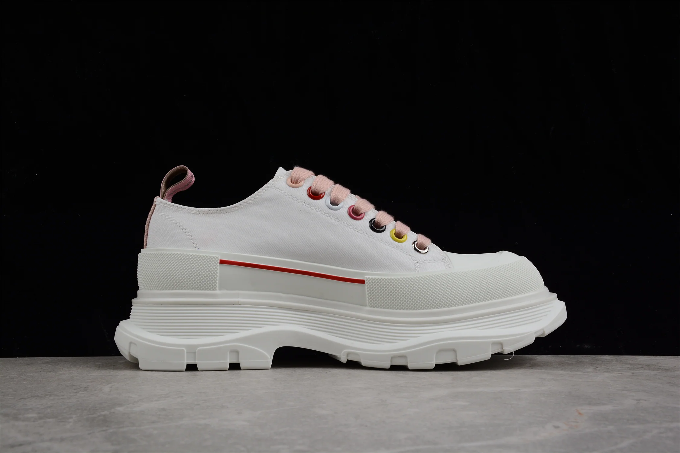 Alexander McQueen Tread Slick Low Lace Up White Multi (Women's) - Sneaker Replica Workshop