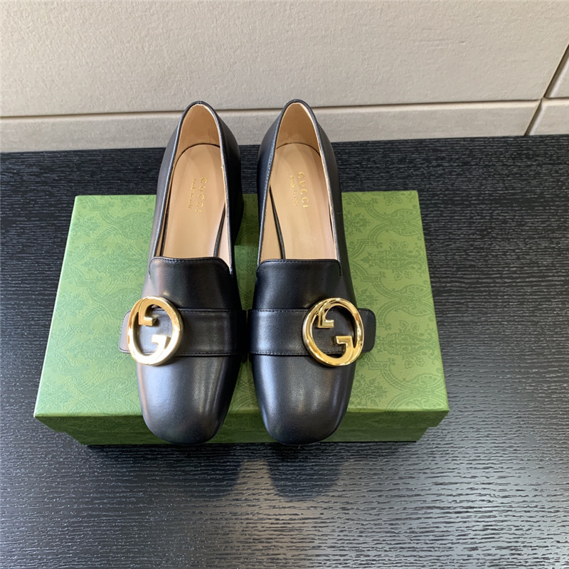 gucci retro fashion round interlocking double G logo shoes - Sneaker Replica Workshop