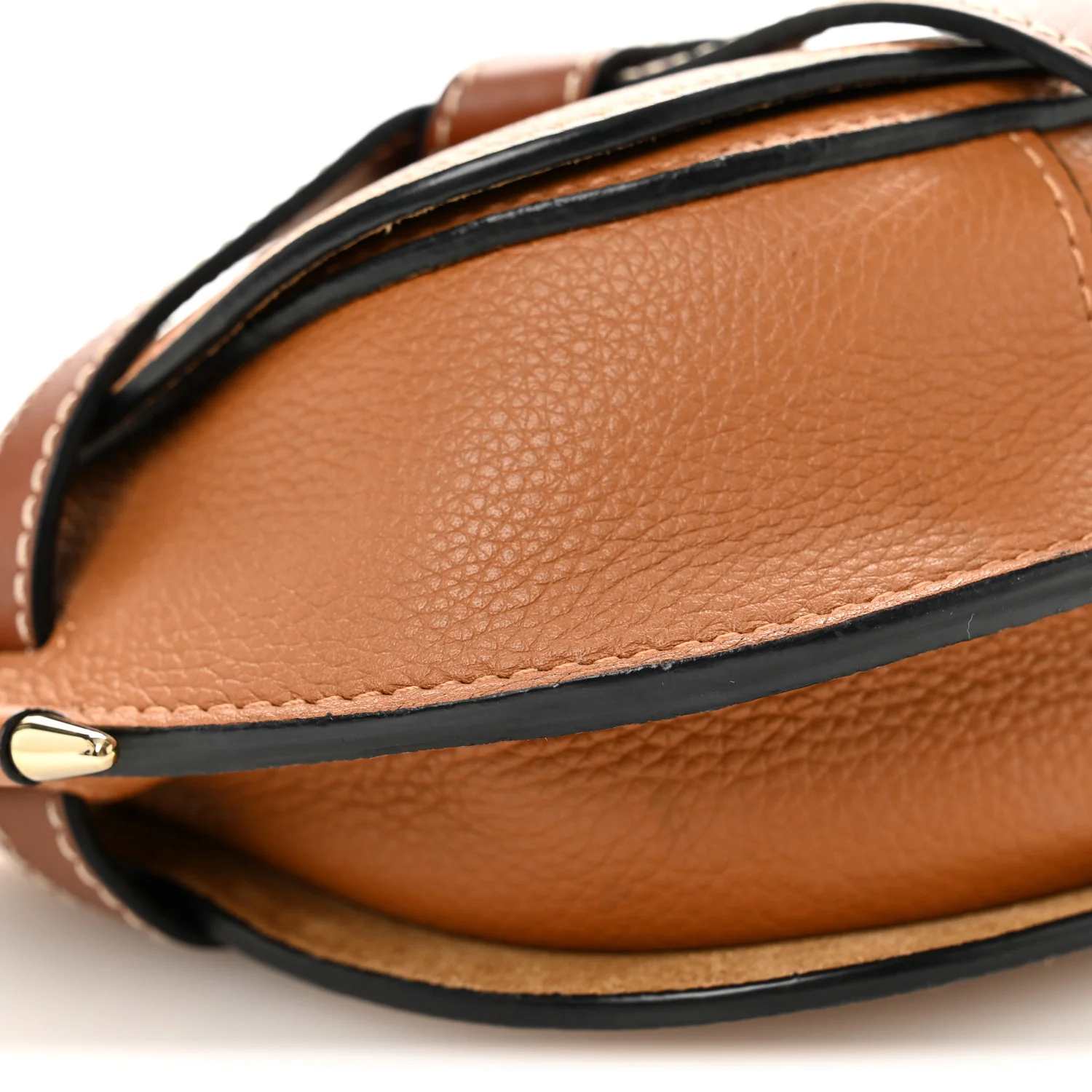 Grained Calfskin Mini Gate Crossbody Bag Caramel Pecan - Top Club