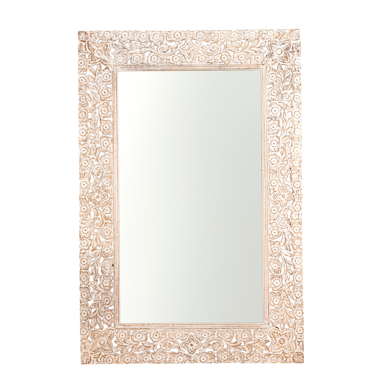 Antaka - Handgesneden Vintage Wandspiegel