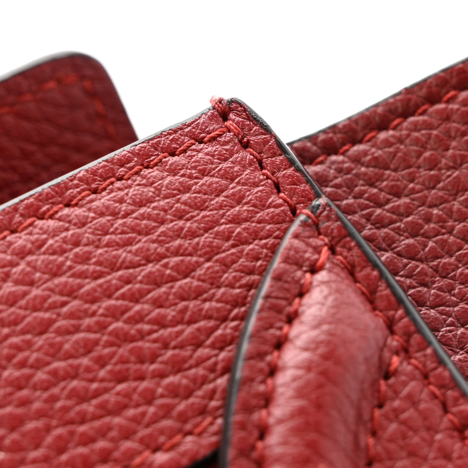 Drummed Calfskin Nano Luggage Merlot - Top Club