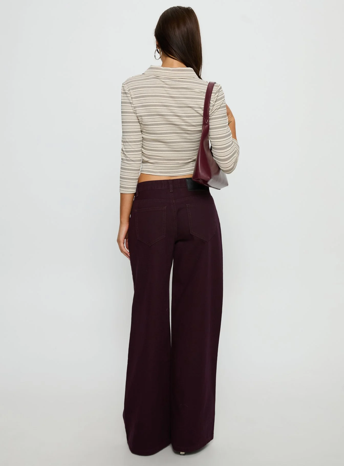 Supercut Low Rise Baggy Pleat Jeans Currant