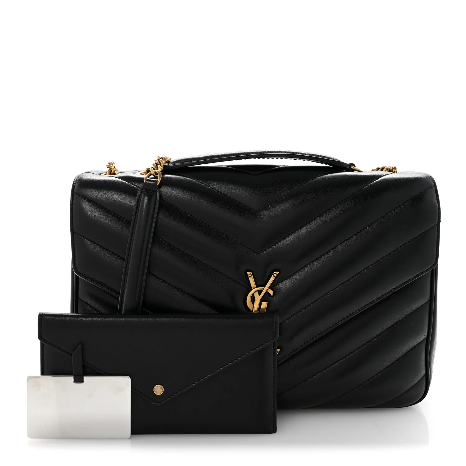 Lambskin Quilted Monogram Large Loulou Black - Top Club