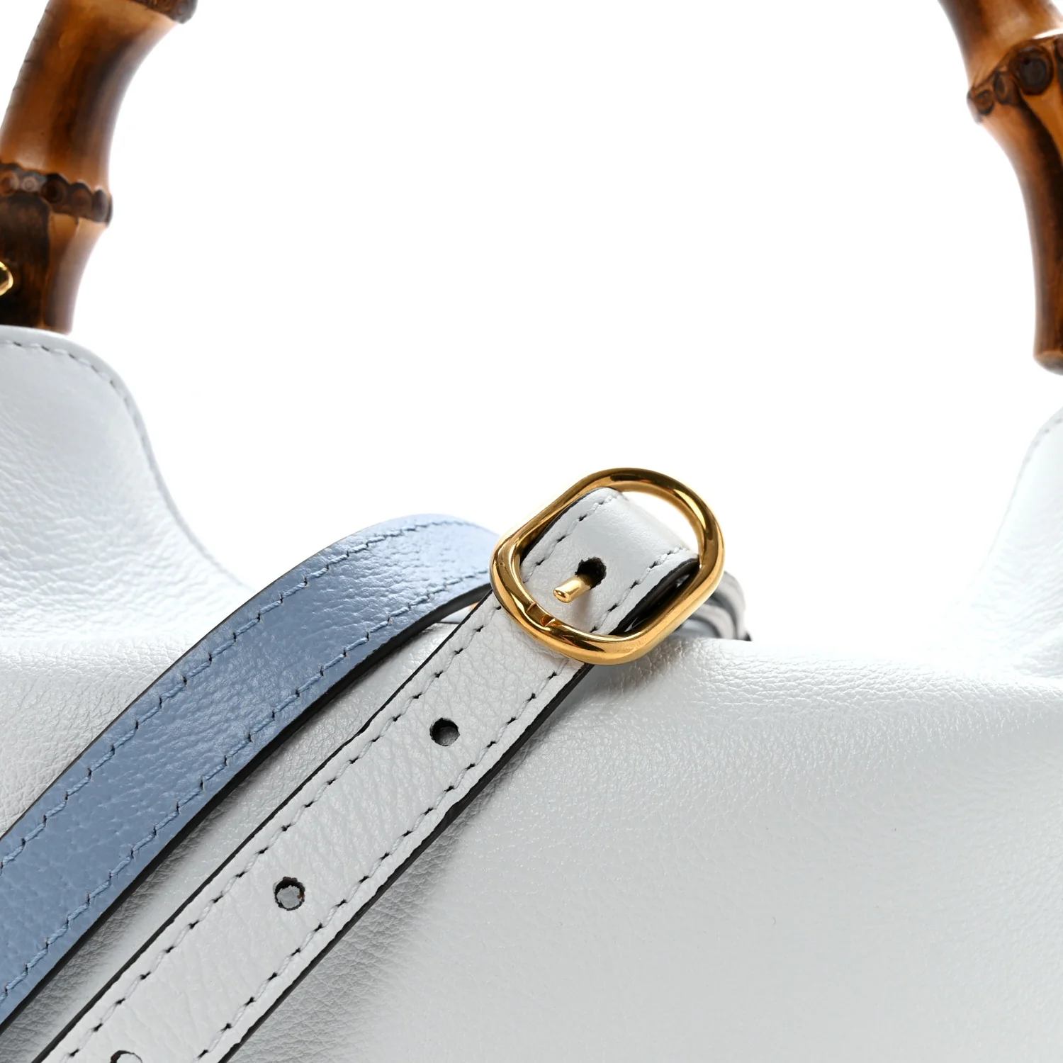 Softy Wonka Textured Dollar Calfskin Small Diana Shoulder Bag Pale Blue - Top Club