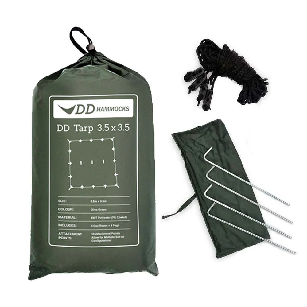 DD Hammock Tarp 3.5x3.5 - Verde oliva - Toldo Bushcraft