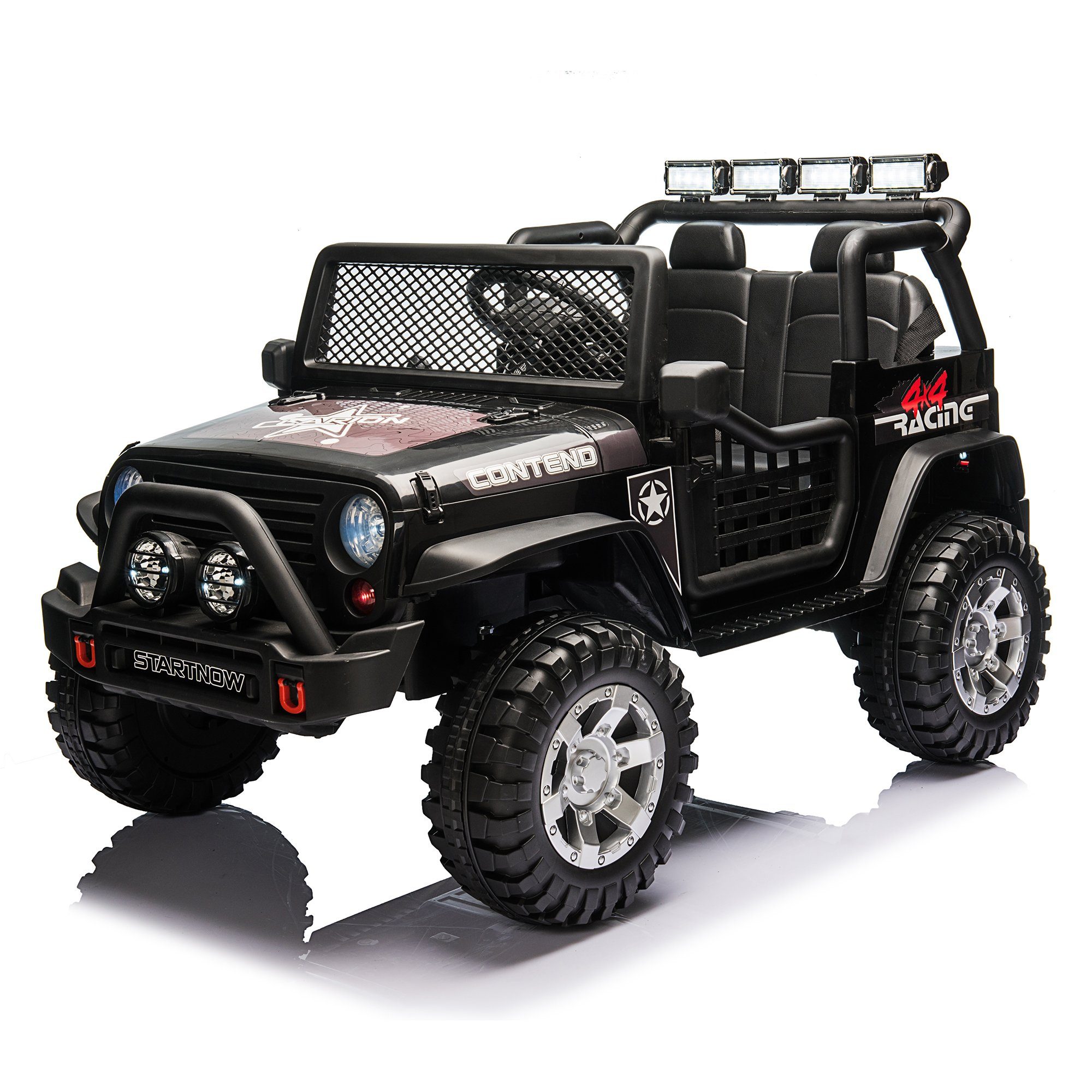 Merax electric children's car, load capacity 50 kg, with 2 seats, electric car with USB, AUX and Bluetooth including remote control
