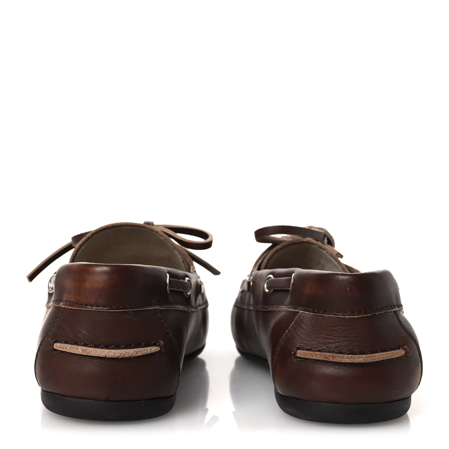 Vitello Deco Boat Loafers 38 Sienna - Top Club