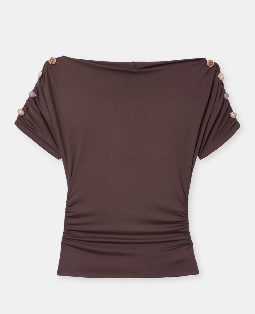 Pimkie Top manches chauve-souris avec fronces et boutons