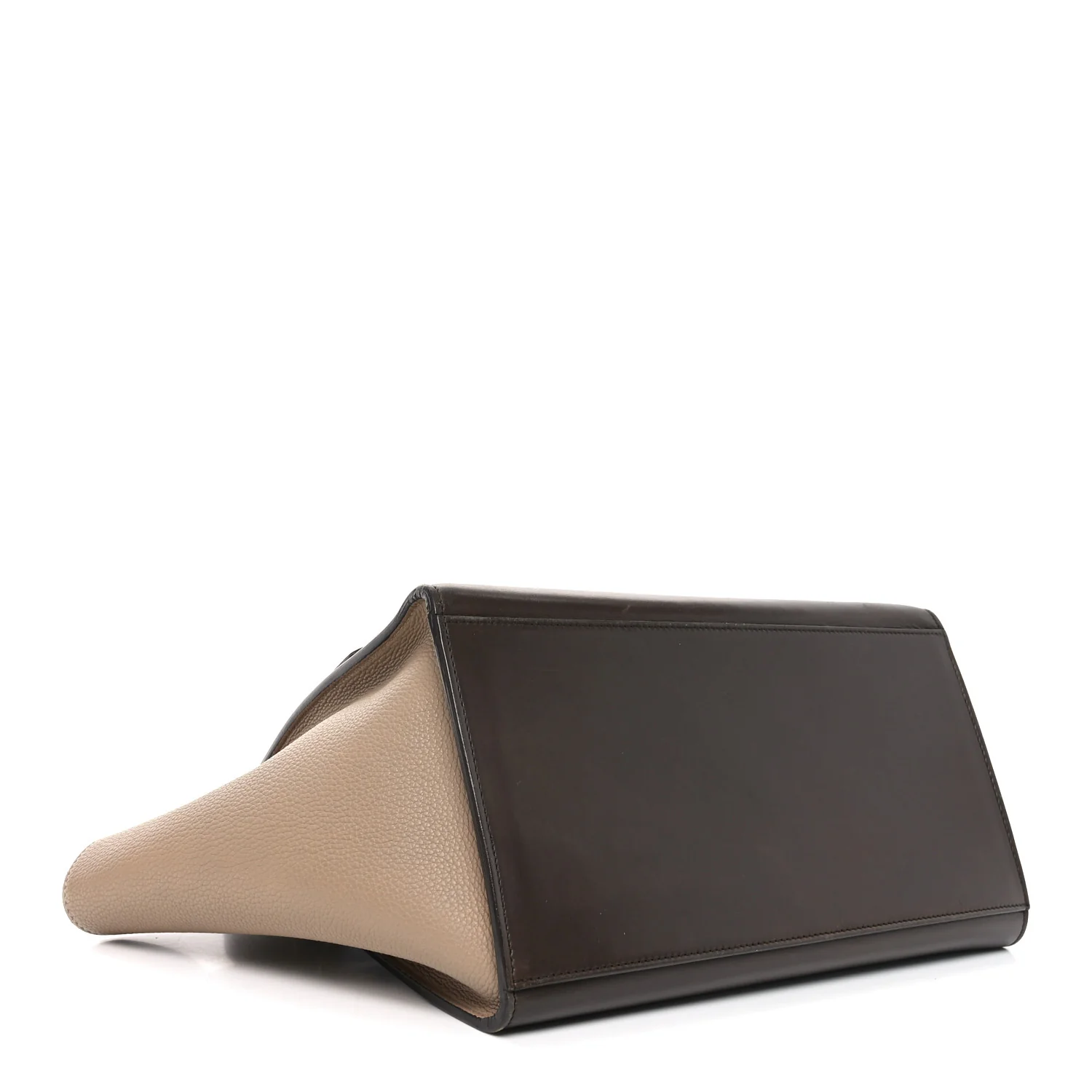 Sleek Calfskin Tri-color Small Trapeze Wine - Top Club