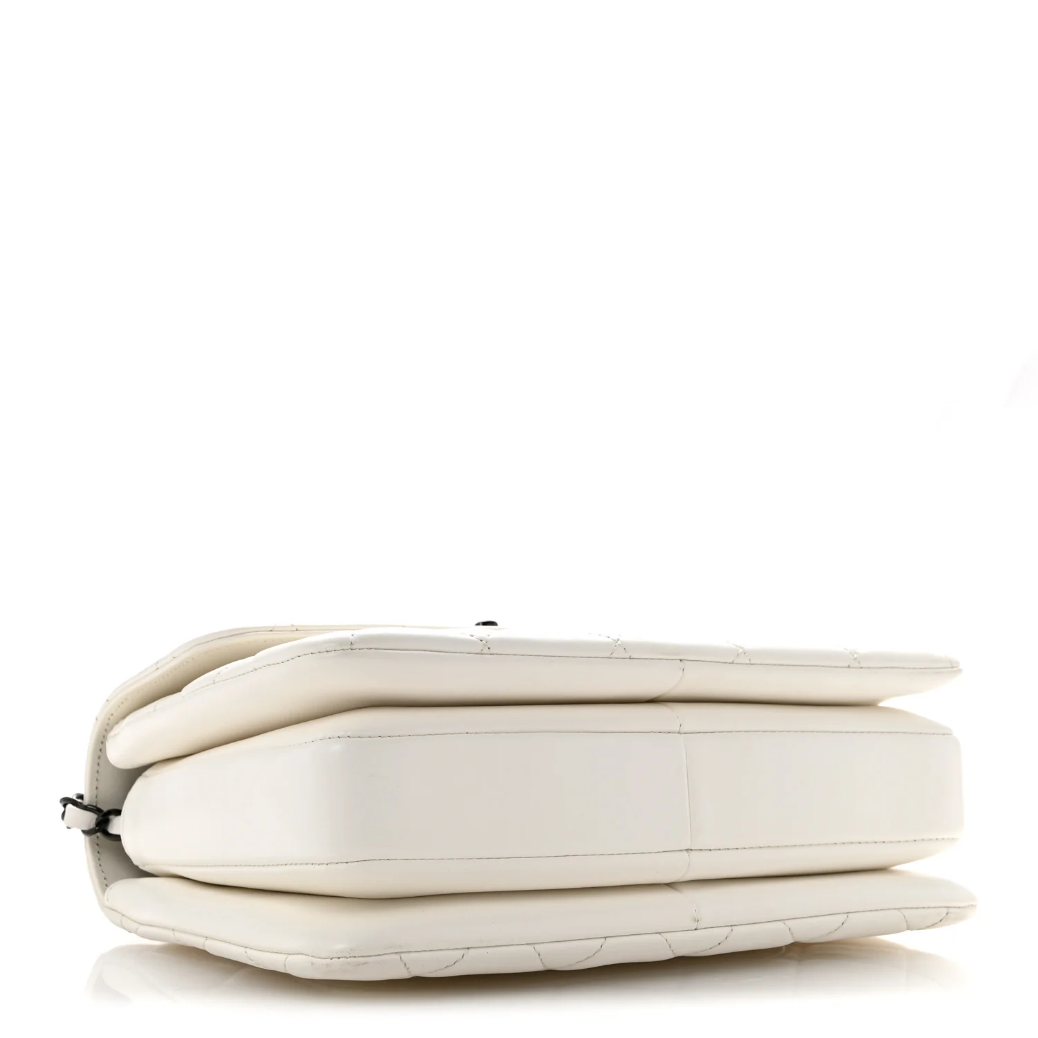 Lambskin Quilted Small Trendy CC Dual Handle Flap Bag White - Top Club
