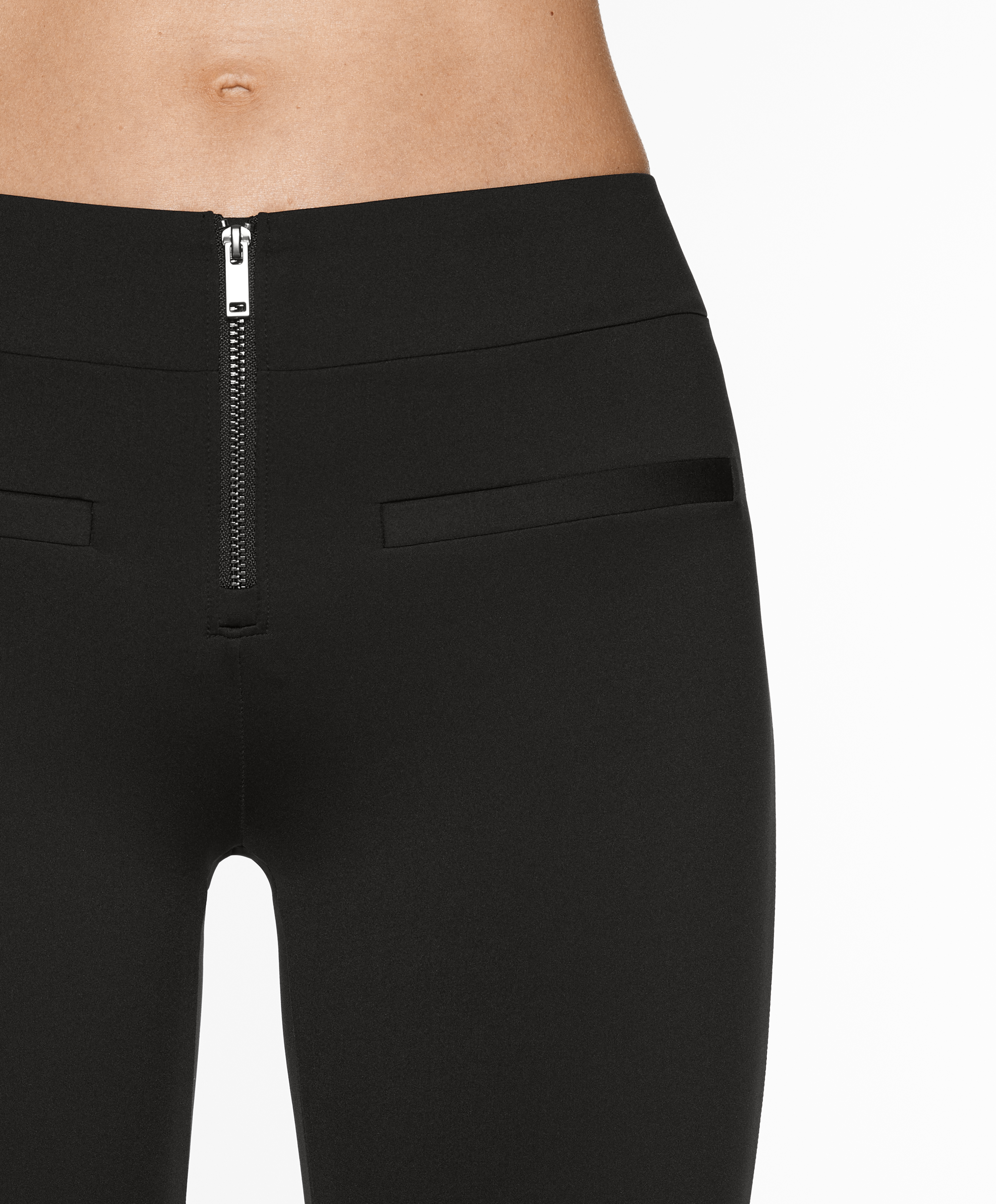 OYSHO Neoprene-effect low-rise flare trousers