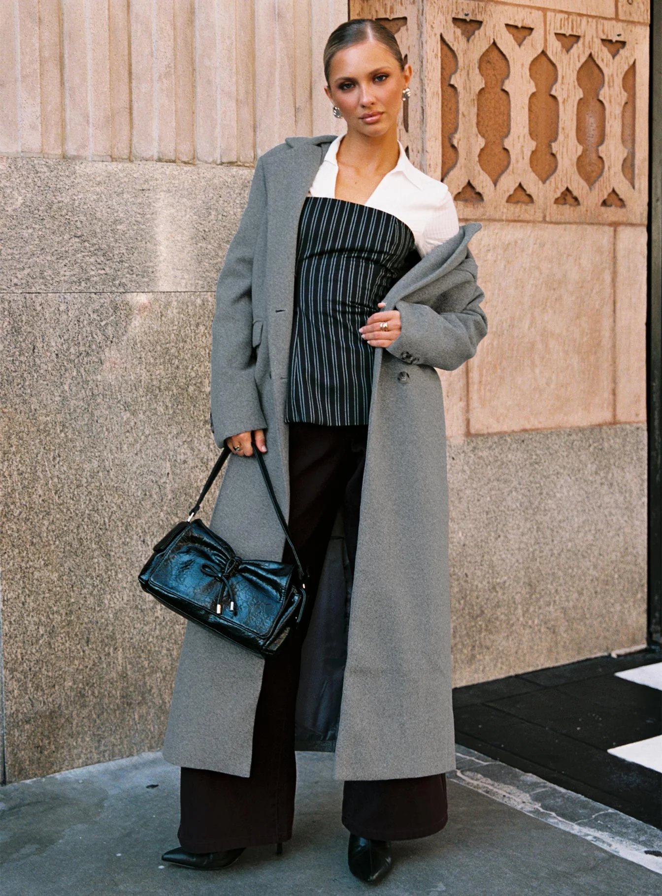 Lovergirl Longline Coat Grey