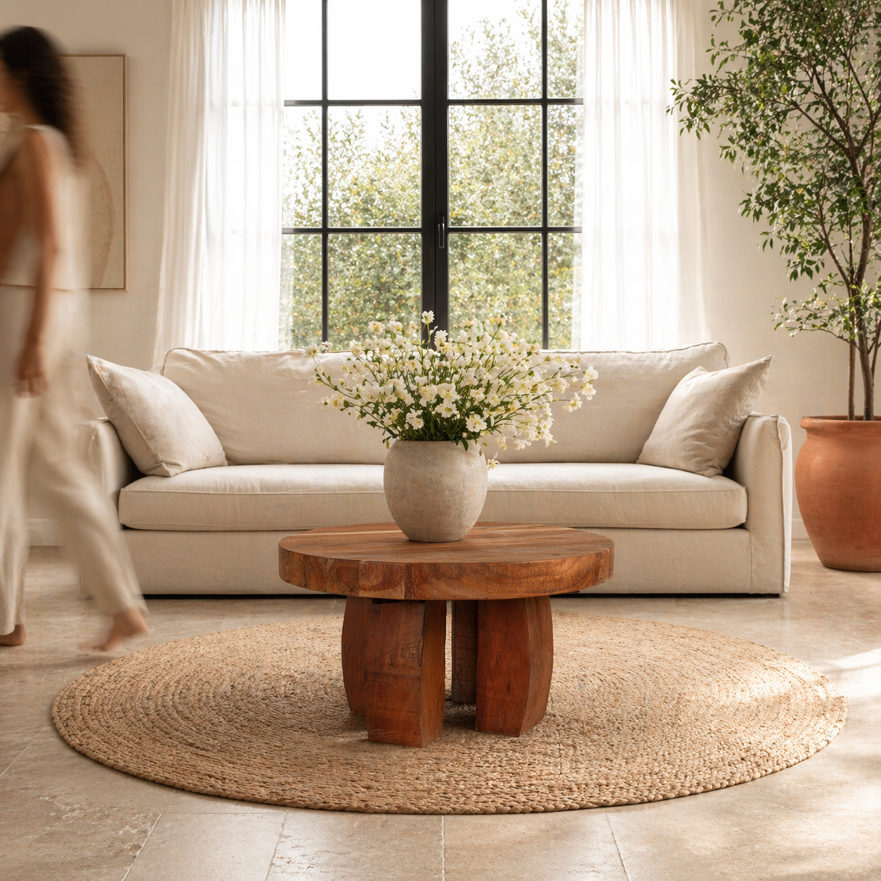 Gatik - Teakhouten salontafel 70cm