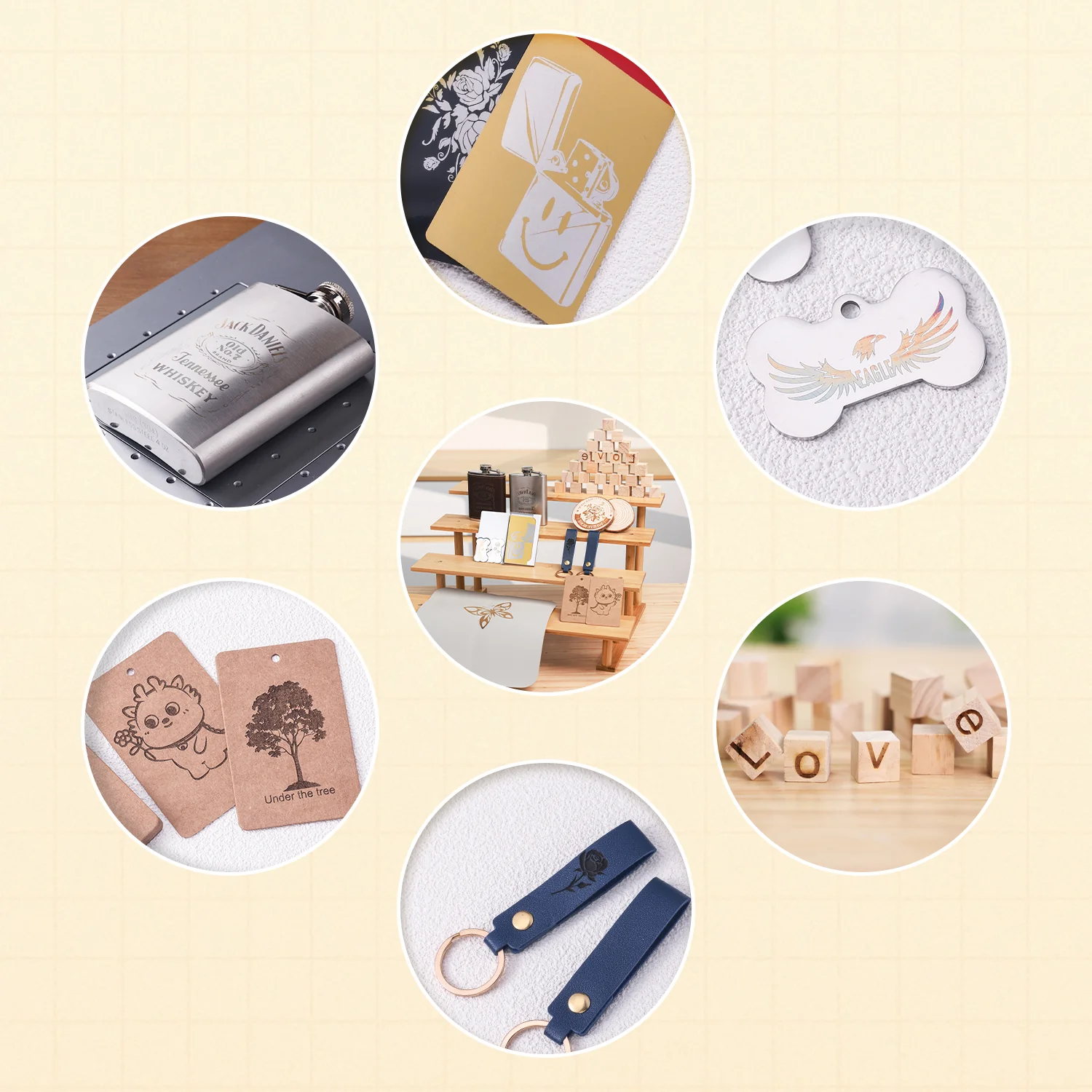 70 PCS DIY Gravurmaterial