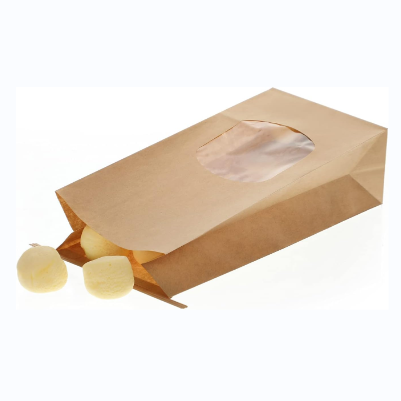 Paper bag with flat bottom | Size printed Customized food packaging