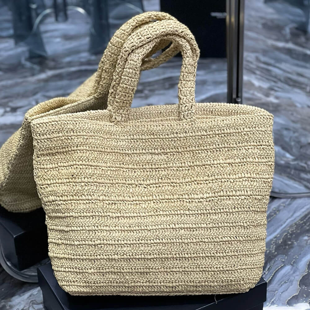 YSL RIVE GAUCHE TOTE IN RAFFIA(HIGH-END GRADE) - Top Club