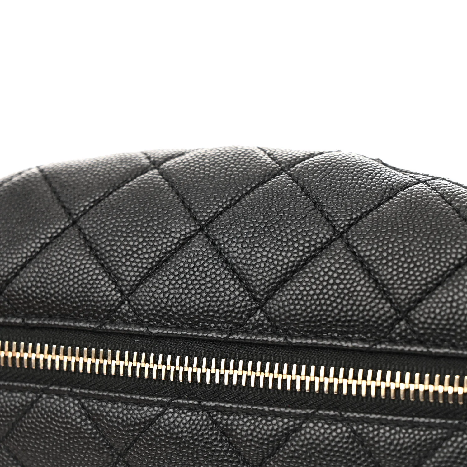 Caviar Quilted Filigree Waist Bag Black - Top Club