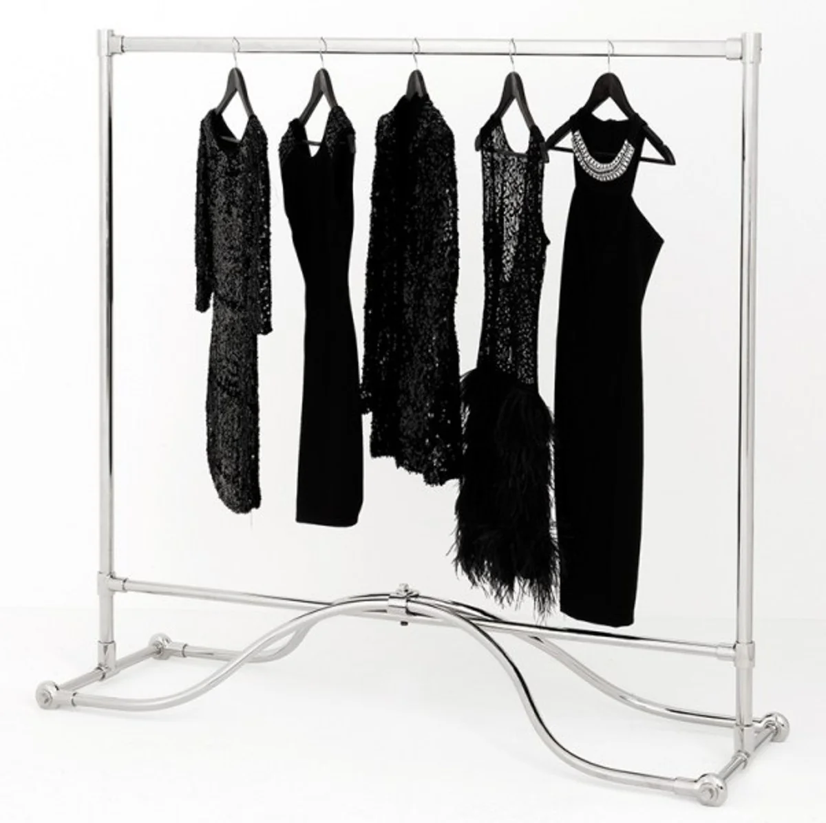 Luxury clothes rail, nickel-plated stainless steel - clothes rack, coat rack, clothes rack